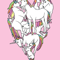 Unicorn Heart, 5x7 print