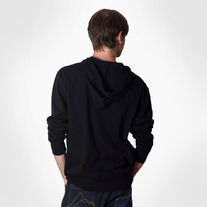 Men's Full Zip Hoody Sports Sweater-Black