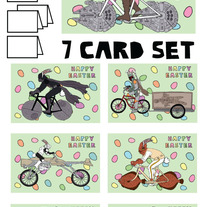 Star Wars on bike Easter 7 card set