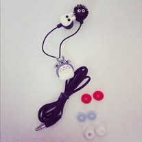 Totoro Soot Sprite Earbuds Earphones for iPod 3.5mm