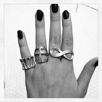 Silver Infinity Two Finger Ring