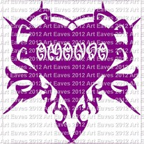 Personalized Tribal Heart Vinyl Decal