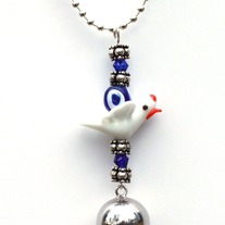 Peace Dove Baby Belly Bell™ Angel Caller Maternity Necklace