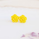 Full Bloom Rosebud Studs - 5 Color Choices - Thumbnail 3