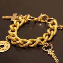 "Love Is Key" Charm Bracelet (gold or silver)