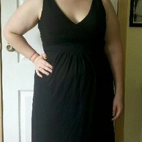 Isaac Misrahi Black Dress with Lace Back L