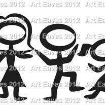 Stick Family Vinyl Car Decal Up to 5 Choose from 68 Characters