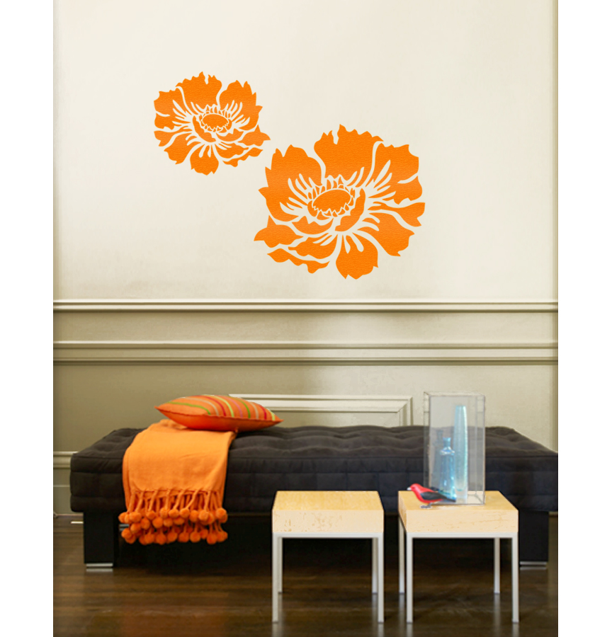 stencil boss | medium anemone flower garden designer wall stencil stencil boss | medium anemone flower garden designer wall stencil