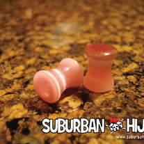 Pink Glass Saddle Plug