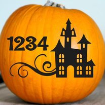 Halloween Spooky House Address Vinyl Decal