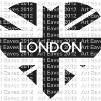 London Union Jack Heart Vinyl Decal