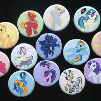 Buttons - My Little Pony FiM Character Buttons (Fanart)