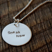 "Speak Now" Sterling Silver Pendant Necklace
