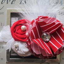 Red and White Stripes headband