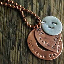 Remembrance Jewelry Copper and Silver Pendant Keepsake