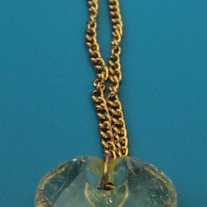 YELLOW Faceted Heart Necklace