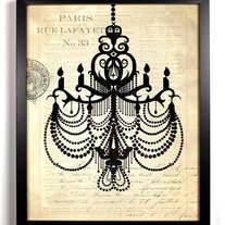 Image of Chandelier Ephemera Antique Illustration 8 x 10