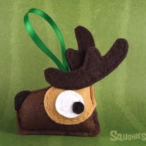 Felt Reindeer Ornament, Felt Christmas Ornament- Dasher the Reindeer