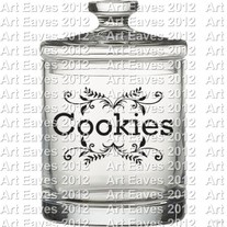 Fancy Border Vinyl Canister Labels