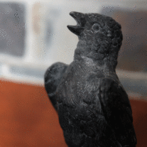 Petites Choses Metallic Finch Bird Sculpture