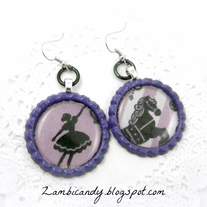 Purple circus earrings