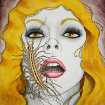 Chilopodophilia 5x5 print of original illustration