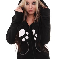 ♥ *KAWAII WUV U! BLACK BEAR HOODIE WITH EARS ON HOOD ♥