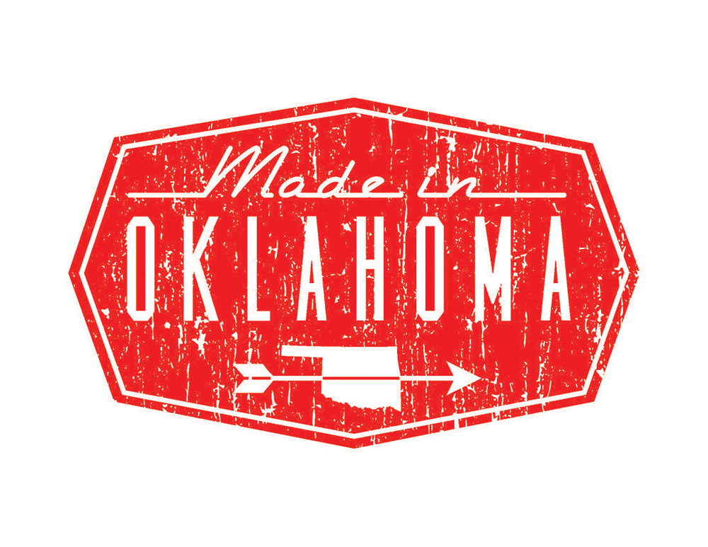 "Made in Oklahoma" (Shield Red) Print on Storenvy