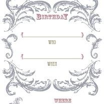 Birthday fill-ins | Vintage