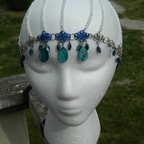 Blue chandelier hair web