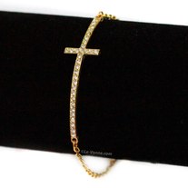 Cross Crystal Bracelets - Gold
