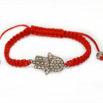 Hamsa Bracelet - Red - Thumbnail 1