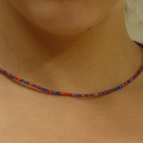 Gator Single Strand Glass Beaded Necklace - Multi