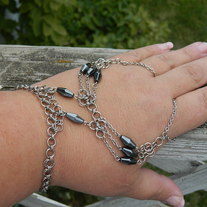 Hematite 2 Fingered Bracelet
