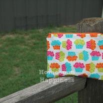 Zippy Pouch - Neon Cupcakes