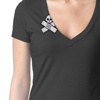 Skull Womens Tee, Black