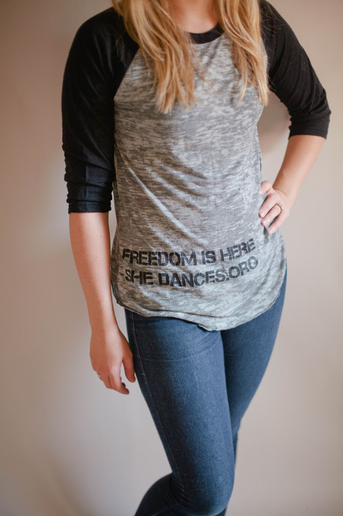Freedom is Here Baseball Burnout Tee
