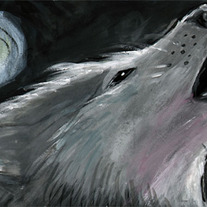 Howling Wolf Poster