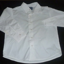 White Button Shirt W/Collar-Dockers Size 6
