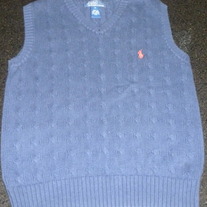 Navy Sweater Vest-Polo Ralph Lauren Size Small