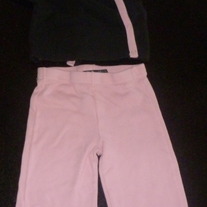 Black/Pink Pant Suit-Perfectly Princess Mudpie-Size 0-6 Months