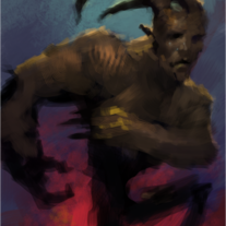 Magnet Art by Big Toe:  Horned