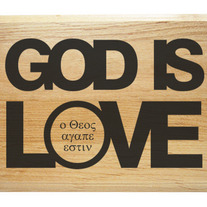 God is Love Plaque in Greek