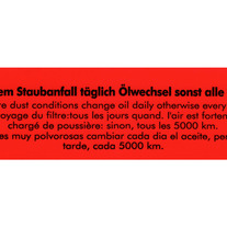 Oil Bath Air Cleaner Decal