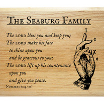 Chi Rho Blessing Plaque Personalized