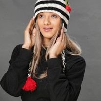 Striped Cherry Hat