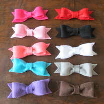 Felt Bow skinny elastic headband