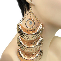 Golden Moon Statement Earrings