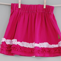 Ruffle Skirt 12m- pink on pink