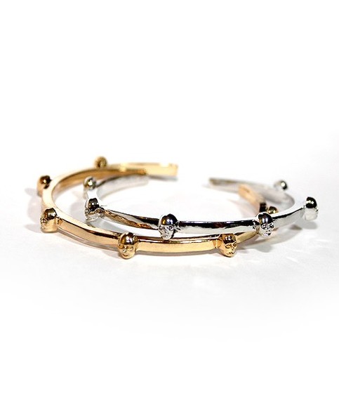Skull Bangle - Silver 